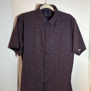 Rugby University Men's Maroon Patterned Shirt, Size Med